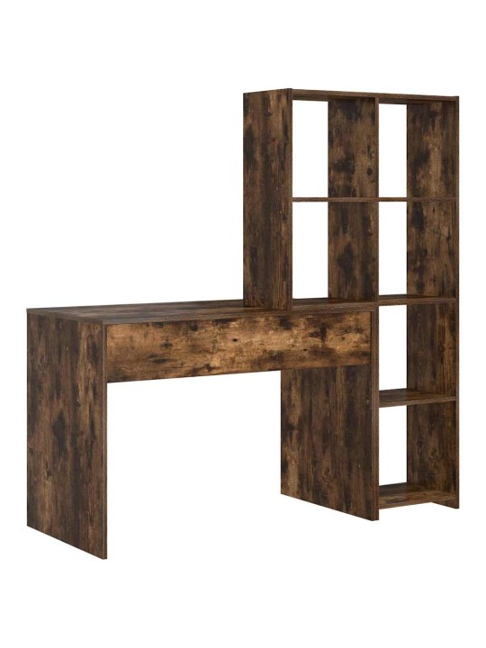 Laud riiuliga suitsutatud tamm 138.5 x 55 x 143 cm tehispuit