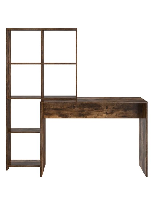 Laud riiuliga suitsutatud tamm 138.5 x 55 x 143 cm tehispuit