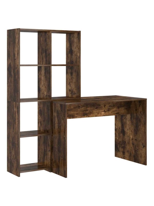 Laud riiuliga suitsutatud tamm 138.5 x 55 x 143 cm tehispuit