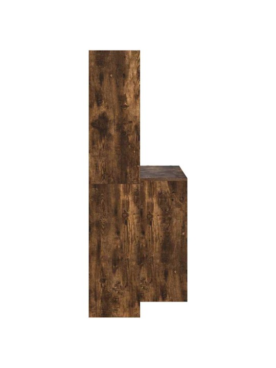 Laud riiuliga suitsutatud tamm 138.5 x 55 x 143 cm tehispuit