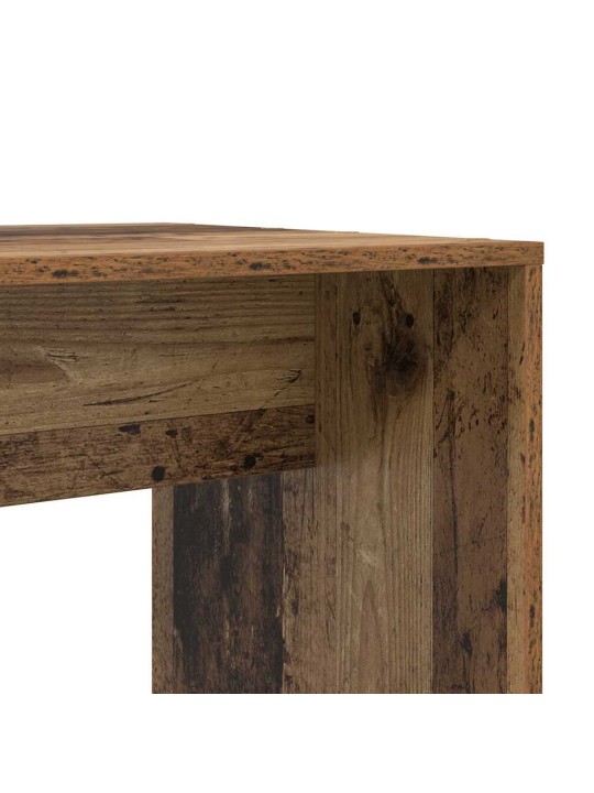 Laud riiuliga vana puit 138.5 x 55 x 143 cm tehispuit