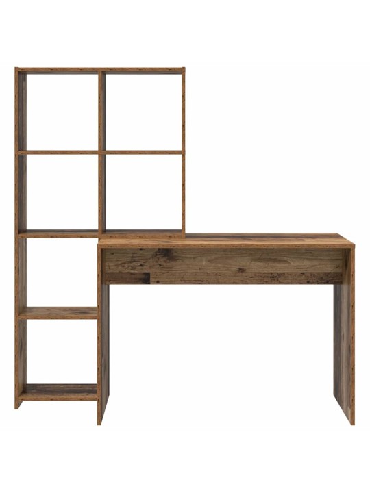 Laud riiuliga vana puit 138.5 x 55 x 143 cm tehispuit
