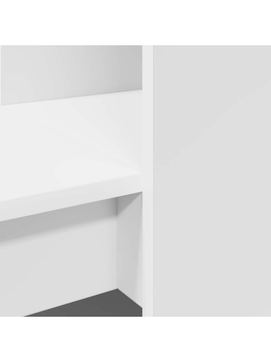 Laud riiuliga ladustamisega valge 122 x 67 x 145 cm tehispuit