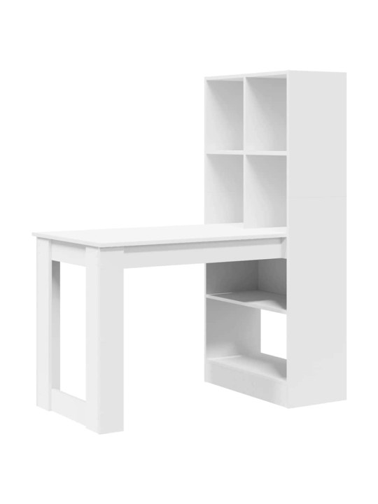 Laud riiuliga ladustamisega valge 122 x 67 x 145 cm tehispuit