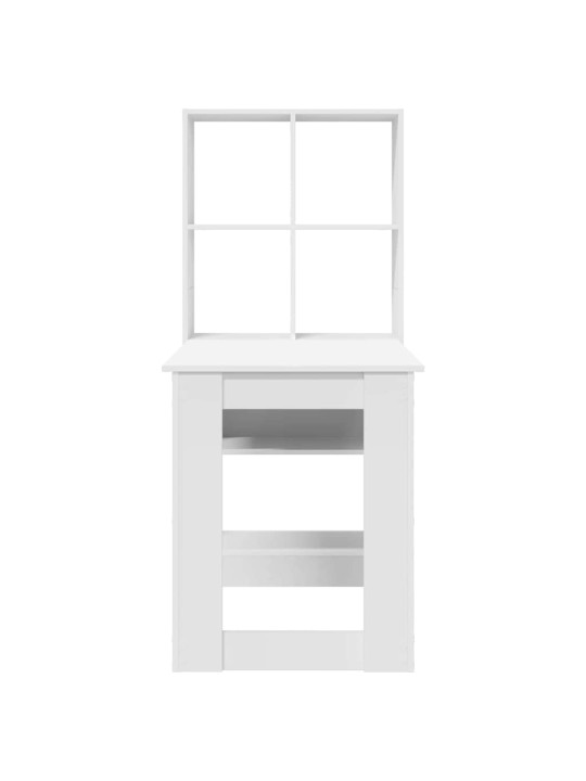 Laud riiuliga ladustamisega valge 122 x 67 x 145 cm tehispuit