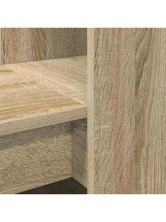 Laud riiuliga sonoma tamm 122 x 67 x 145 cm tehispuit