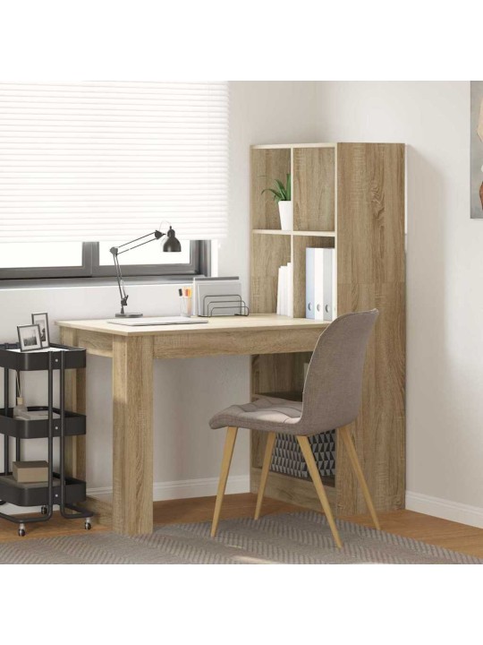 Laud riiuliga sonoma tamm 122 x 67 x 145 cm tehispuit