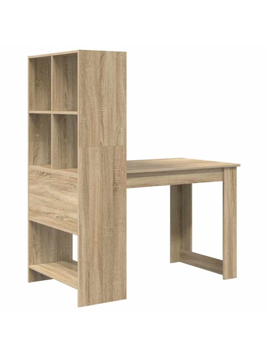 Laud riiuliga sonoma tamm 122 x 67 x 145 cm tehispuit