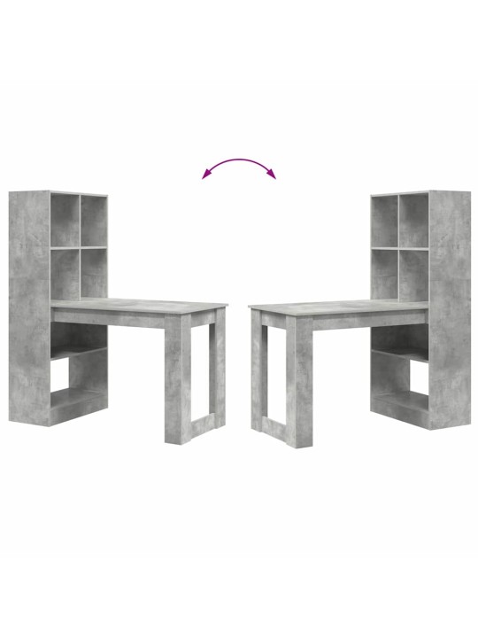 Laud riiuliga betoonhall 122 x 67 x 145 cm tehispuit