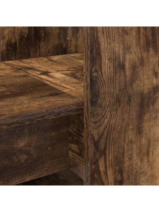 Laud riiuliga suitsutatud tamm 122 x 67 x 145 cm tehispuit