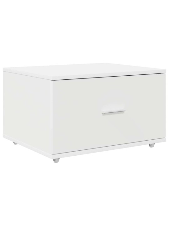 Laud sahtliga riiuliga valge 131.5 x 50 x 106.5 cm tehispuit
