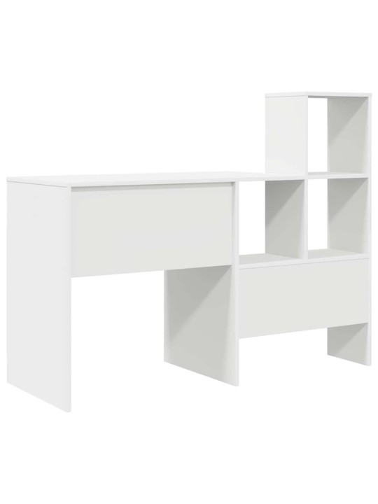 Laud sahtliga riiuliga valge 131.5 x 50 x 106.5 cm tehispuit