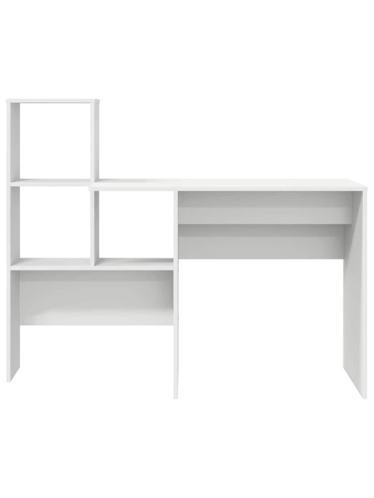 Laud sahtliga riiuliga valge 131.5 x 50 x 106.5 cm tehispuit