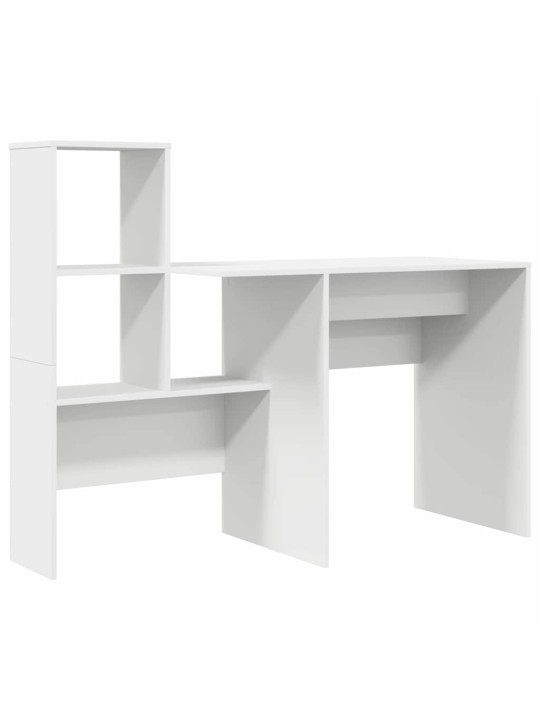 Laud sahtliga riiuliga valge 131.5 x 50 x 106.5 cm tehispuit