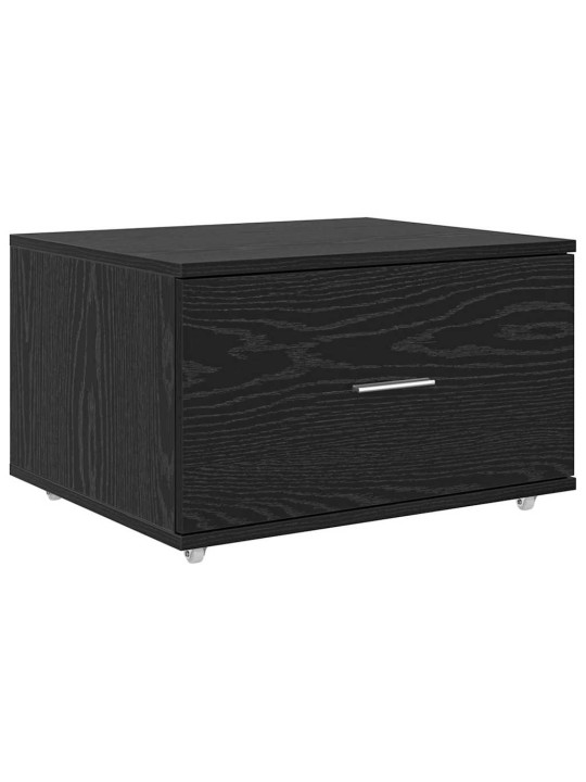 Laud sahtliga must tamm 131.5 x 50 x 106.5 cm tehispuit