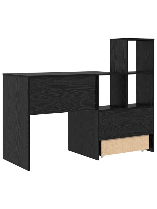 Laud sahtliga must tamm 131.5 x 50 x 106.5 cm tehispuit