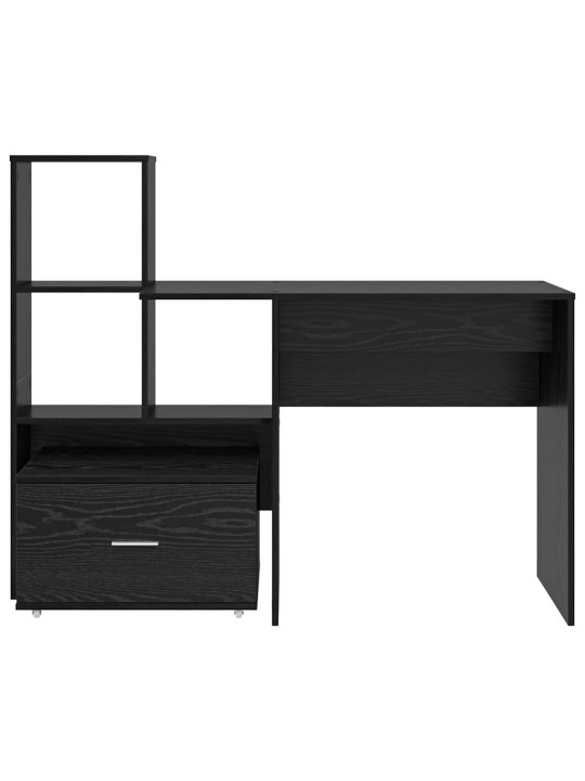 Laud sahtliga must tamm 131.5 x 50 x 106.5 cm tehispuit