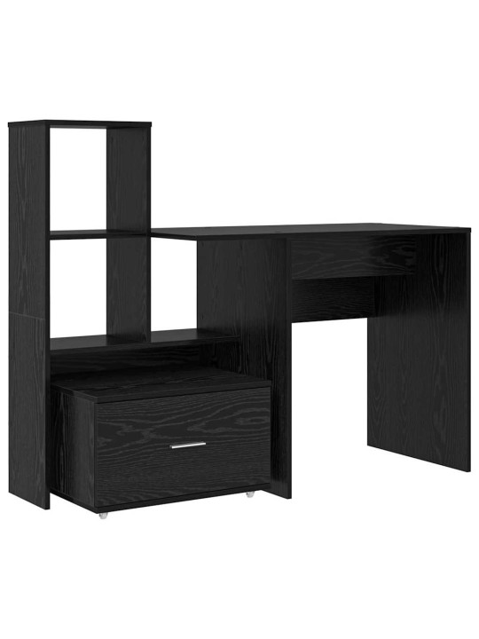 Laud sahtliga must tamm 131.5 x 50 x 106.5 cm tehispuit