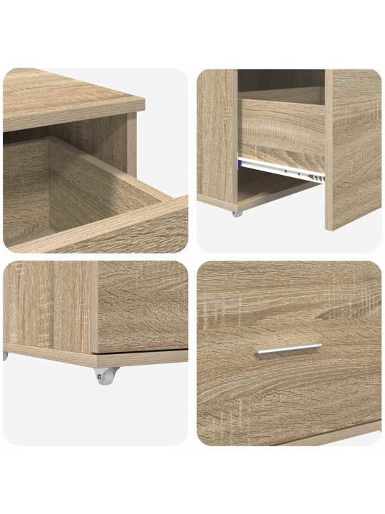 Laud sahtliga sonoma tamm 131.5 x 50 x 106.5 cm tehispuit