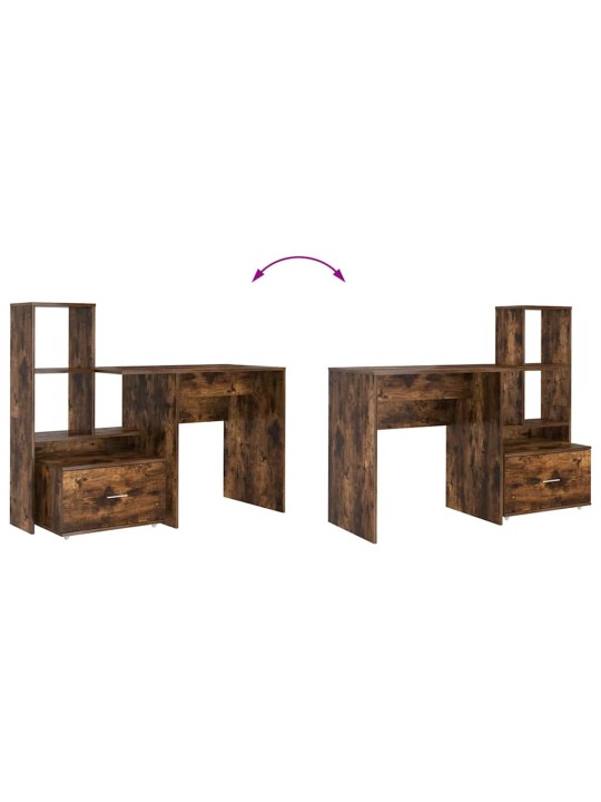 Laud sahtliga suitsutatud tamm 131.5 x 50 x 106.5 cm tehispuit