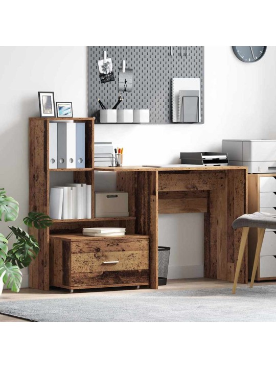 Laud sahtliga vana puit 131.5 x 50 x 106.5 cm tehispuit