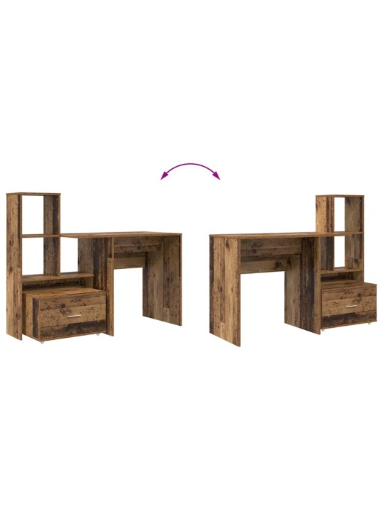 Laud sahtliga vana puit 131.5 x 50 x 106.5 cm tehispuit