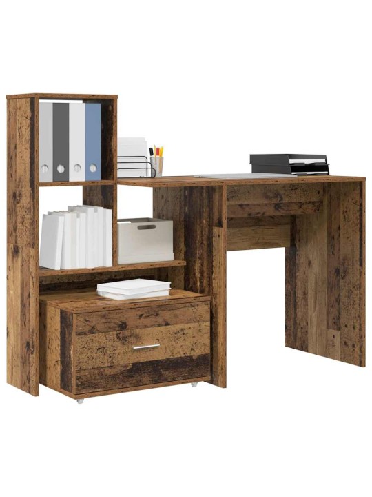 Laud sahtliga vana puit 131.5 x 50 x 106.5 cm tehispuit
