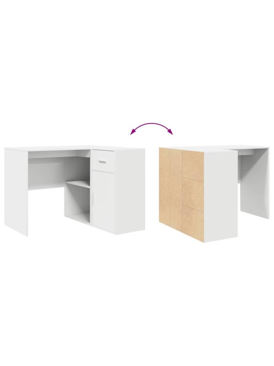 Nurgalaud sahtliga 2 tk valge 102 x 50 x 75 cm tehispuit