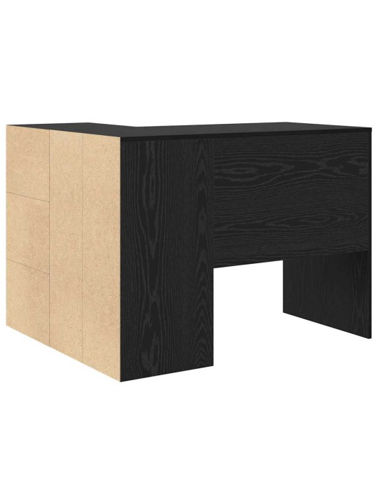 Nurgalaud sahtliga 2 tk must tamm 102 x 50 x 75 cm tehispuit