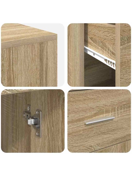 Nurgalaud sahtliga 2 tk sonoma tamm 102 x 50 x 75 cm tehispuit