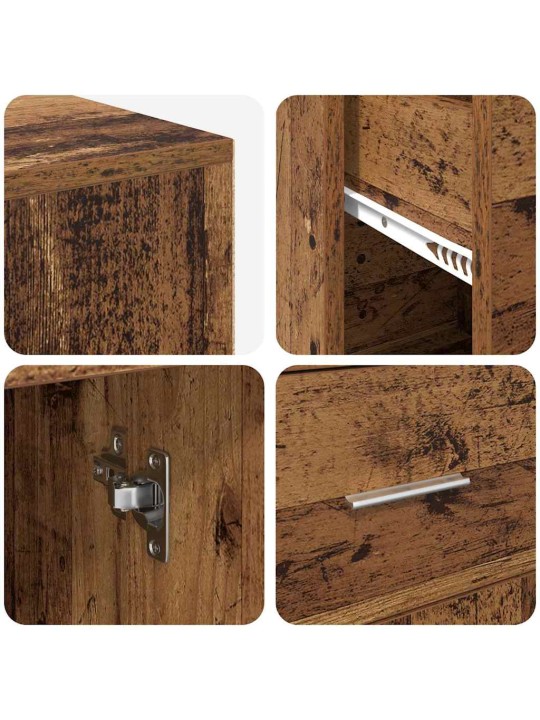 Nurgalaud sahtliga 2 tk vana puit 102 x 50 x 75 cm tehispuit
