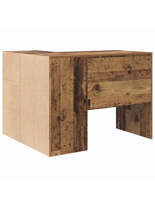 Nurgalaud sahtliga 2 tk vana puit 102 x 50 x 75 cm tehispuit