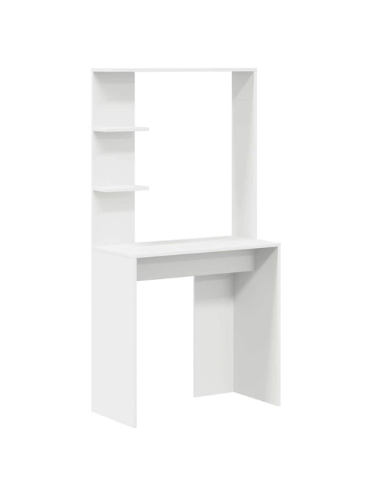 Laud koos hoiuruumiga riiuliga 2 tk valge 78.5 x 37 x 154.5 cm