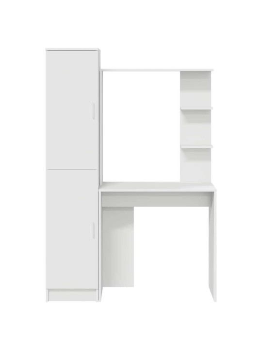 Laud koos hoiuruumiga riiuliga 2 tk valge 78.5 x 37 x 154.5 cm