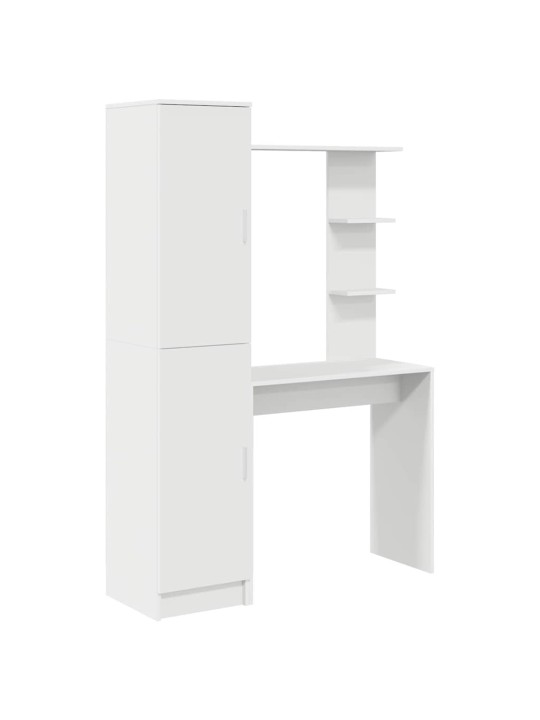 Laud koos hoiuruumiga riiuliga 2 tk valge 78.5 x 37 x 154.5 cm