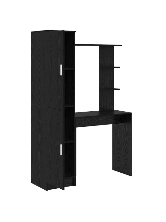 Laud koos hoiuruumiga 2 tk must tamm 78.5 x 37 x 154.5 cm