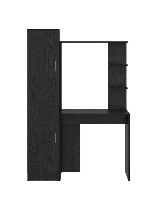 Laud koos hoiuruumiga 2 tk must tamm 78.5 x 37 x 154.5 cm