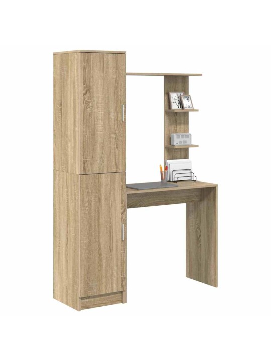 Laud koos hoiuruumiga 2 tk sonoma tamm 78.5 x 37 x 154.5 cm