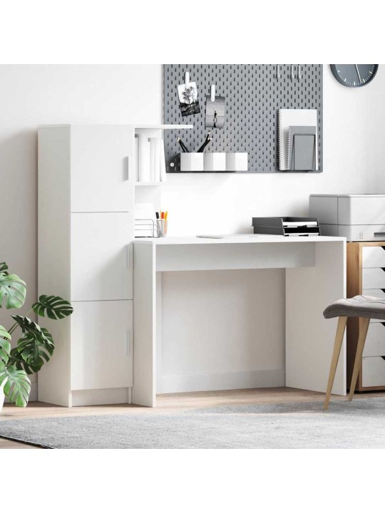 Laud koos hoiuruumiga 2 tk valge 102 x 50 x 124 cm tehispuit
