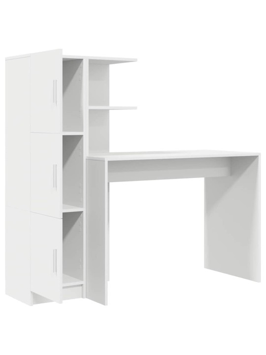Laud koos hoiuruumiga 2 tk valge 102 x 50 x 124 cm tehispuit