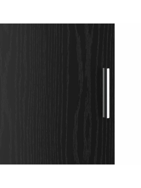 Laud koos hoiuruumiga uksega 2 tk must tamm 102 x 50 x 124 cm