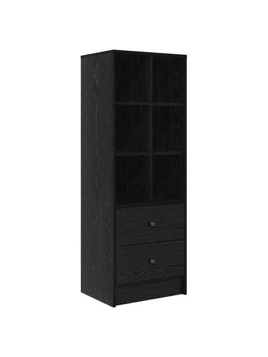 Laud koos hoiuruumiga 2 tk must tamm 45.5 x 34 x 127 cm