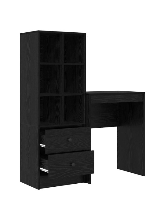 Laud koos hoiuruumiga 2 tk must tamm 45.5 x 34 x 127 cm