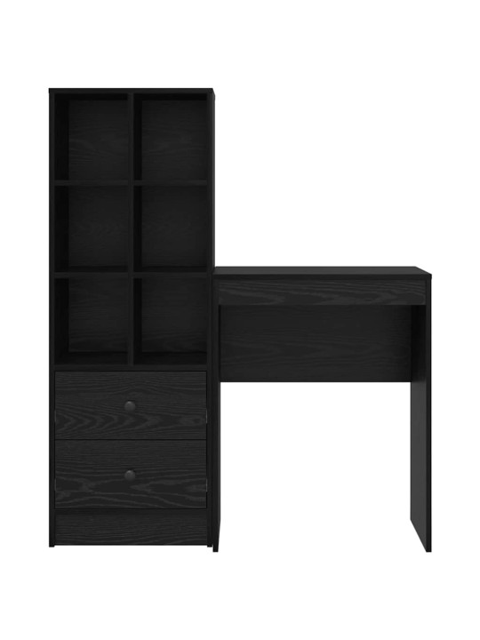 Laud koos hoiuruumiga 2 tk must tamm 45.5 x 34 x 127 cm