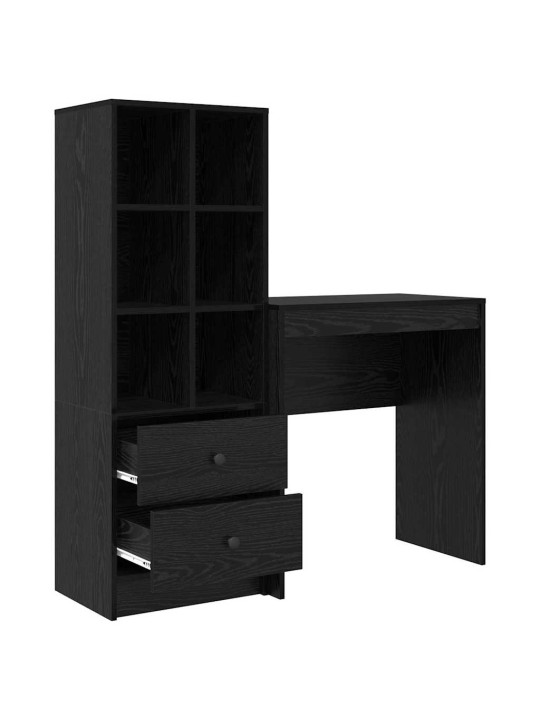 Laud koos hoiuruumiga 2 tk must tamm 70 x 40 x 76 cm tehispuit