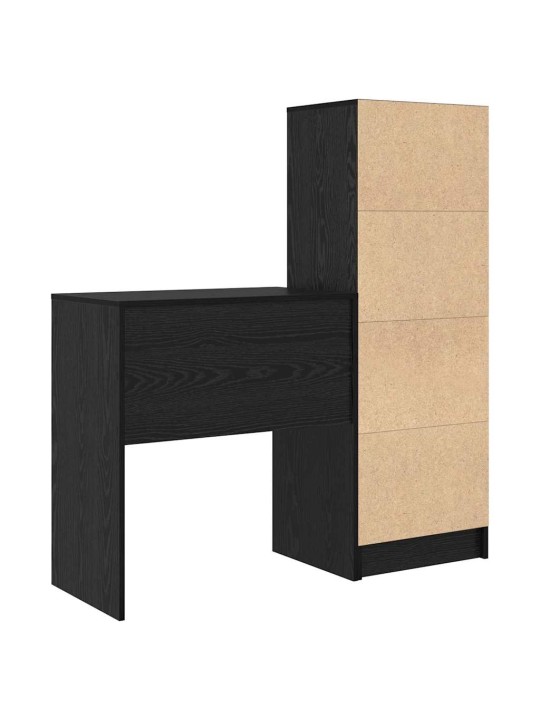 Laud koos hoiuruumiga 2 tk must tamm 70 x 40 x 76 cm tehispuit