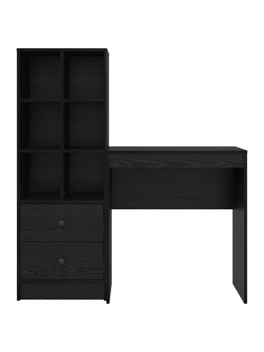 Laud koos hoiuruumiga 2 tk must tamm 70 x 40 x 76 cm tehispuit