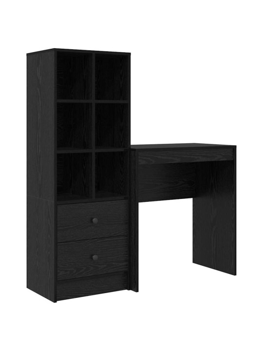 Laud koos hoiuruumiga 2 tk must tamm 70 x 40 x 76 cm tehispuit