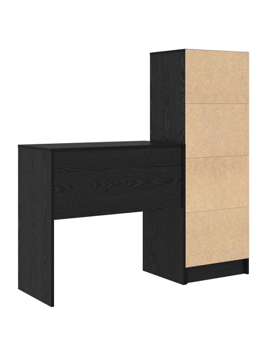 Laud koos hoiuruumiga 2 tk must tamm 80 x 40 x 76 cm tehispuit