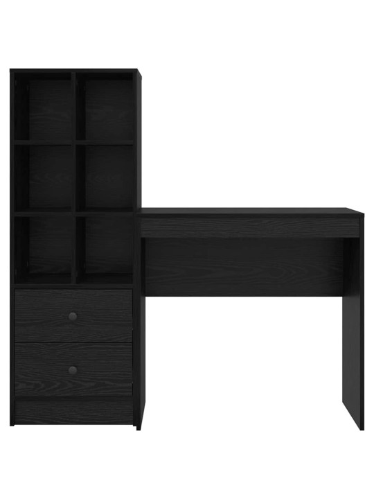 Laud koos hoiuruumiga 2 tk must tamm 80 x 40 x 76 cm tehispuit
